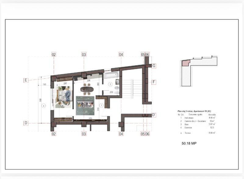 Nicolae Grigorescu Sector3 apartament 2 camere, 51 mp, balcon 8 m, bloc nou